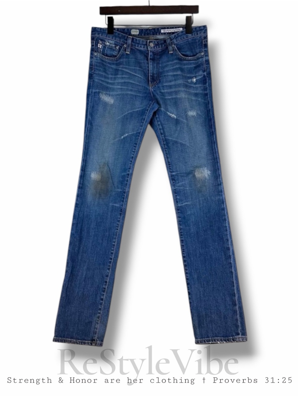 AG ADRIANO GOLDSCHMIED Women’s Size 30R Denim Jeans Skinny Straight Premiere Fit